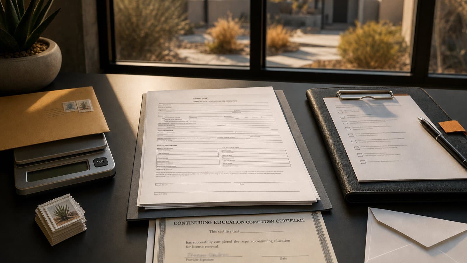 Clear choices for Nevada Form 580 renewal packets