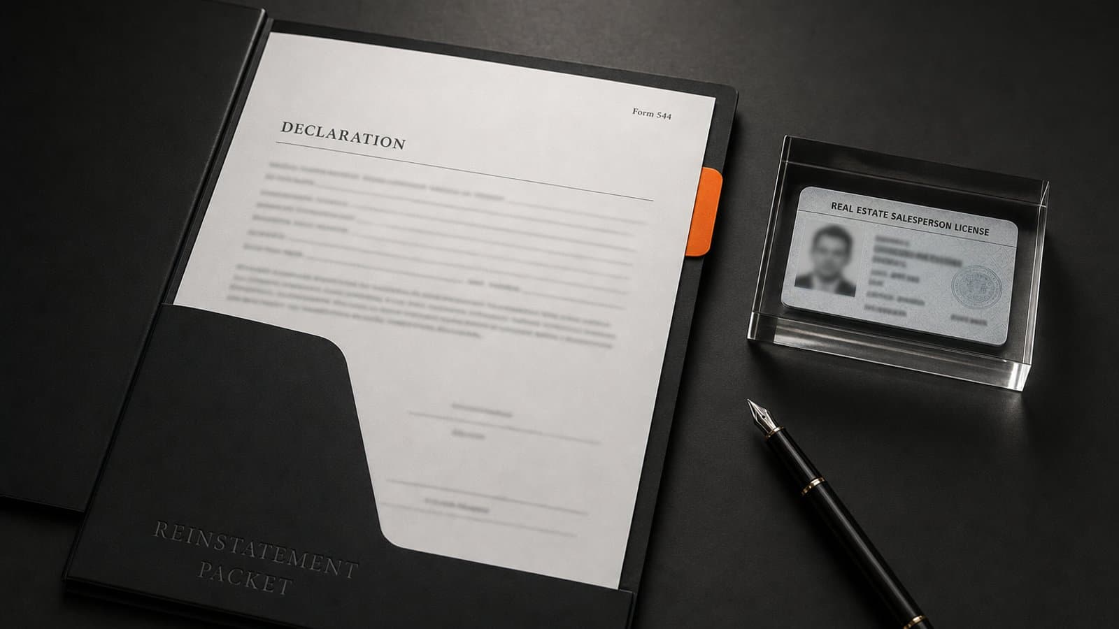 Nevada Form 544 support for salesperson reinstatement packets