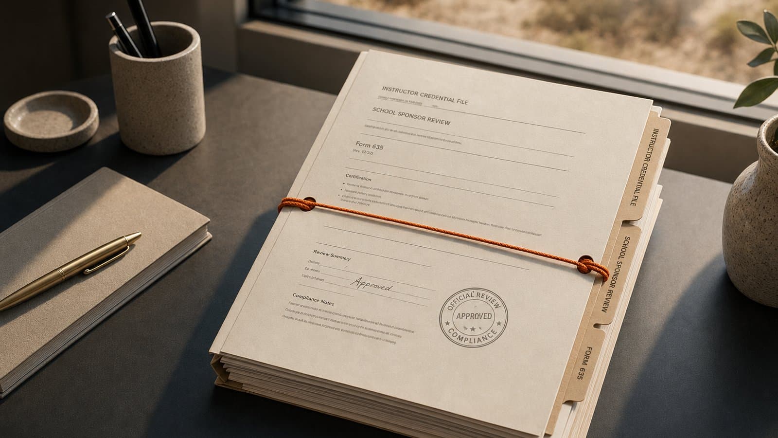 Nevada instructor documents connect to course approval packets